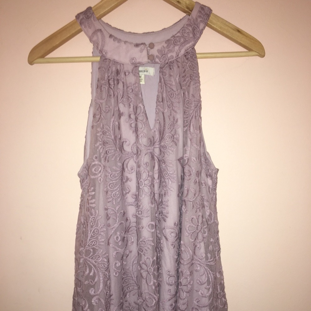Francesca’s Lavender Halter Dress w/ Front Keyhole